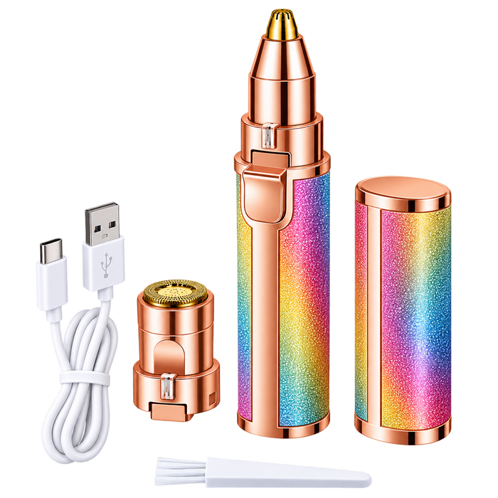 Chargeable 2 in 1 Eyebrow Trimmer and Facial Hair Remover for Women