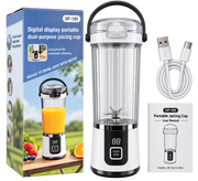 HP-189 Portable USB Rechargeable Juicer Blender Cup with Digital Display