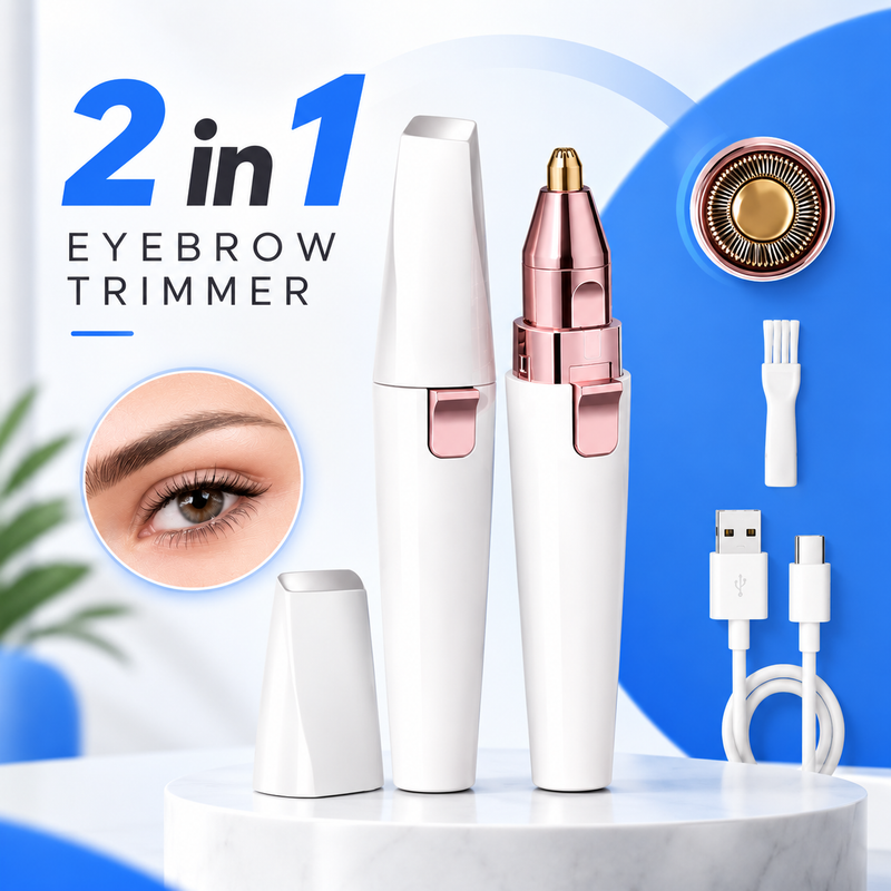 2-in-1 Battery Operated Eyebrow Trimmer