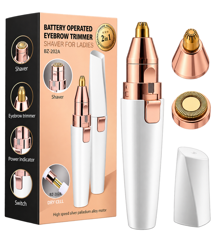 2-in-1 Battery Operated Eyebrow Trimmer