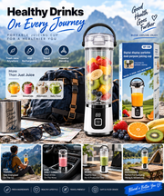 HP-189 Portable USB Rechargeable Juicer Blender Cup with Digital Display