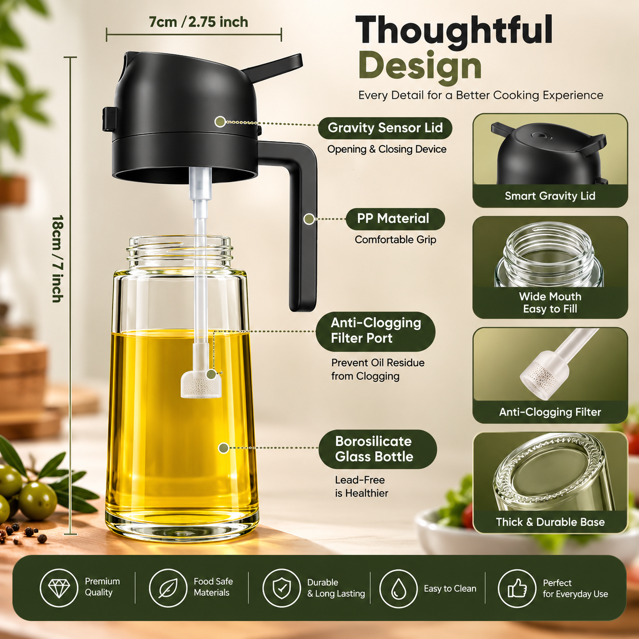 Dispenser Bottle for Kitchen