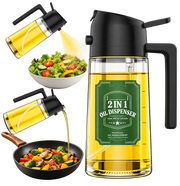 Glass Olive Oil Sprayer & Dispenser Bottle for Kitchen