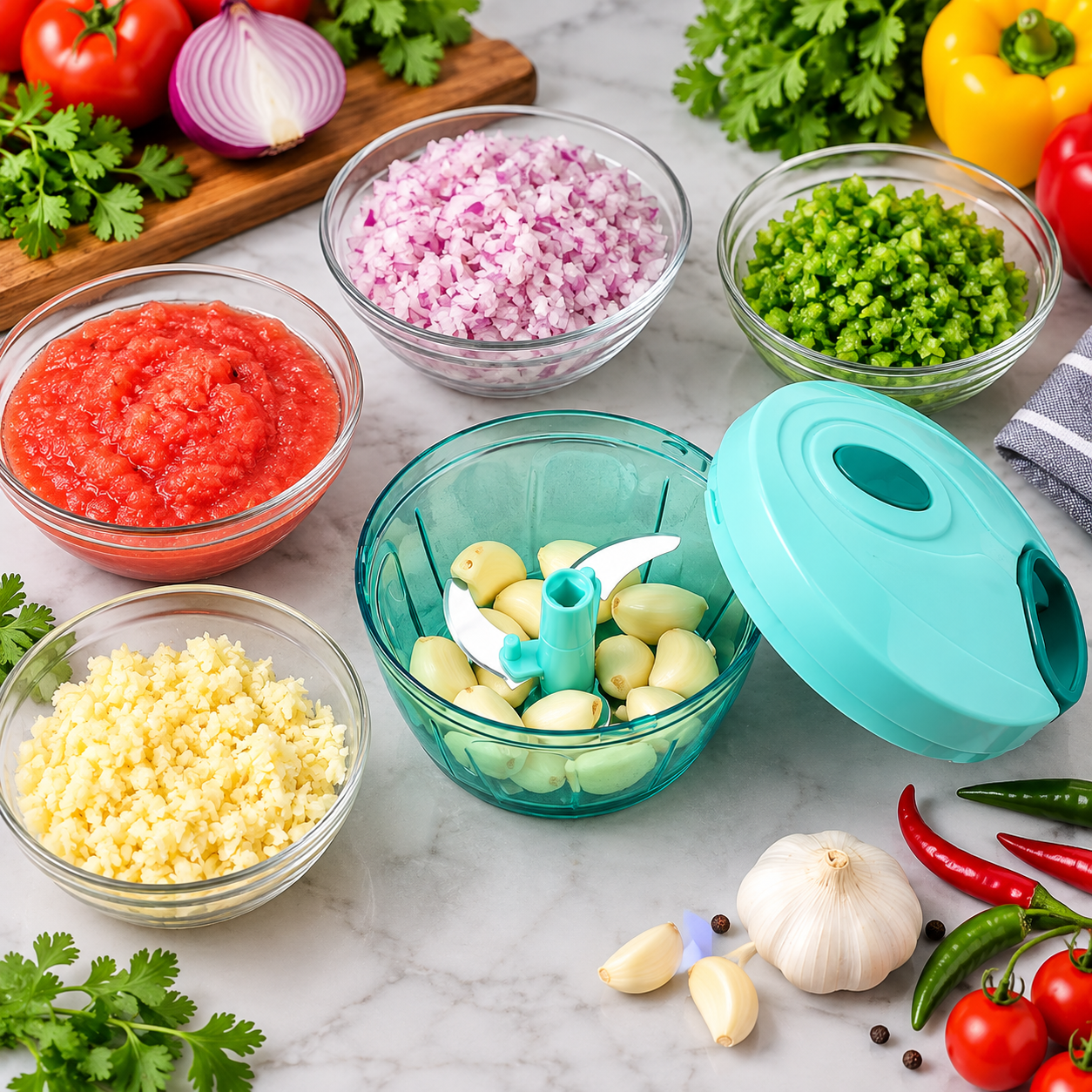Manual Vegetable Chopper & Onion Cutter